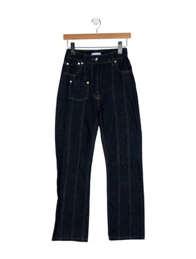 Pre-owned Saks Potts High-rise Straight Leg Jeans In Blue