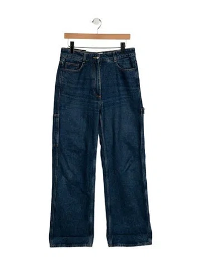 Pre-owned Saks Potts High-rise Wide Leg Jeans In Blue
