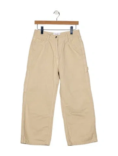 Pre-owned Saks Potts High-rise Wide Leg Jeans In Neutral