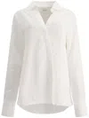 Saks Potts Logo-embroidered Buttoned Shirt In White