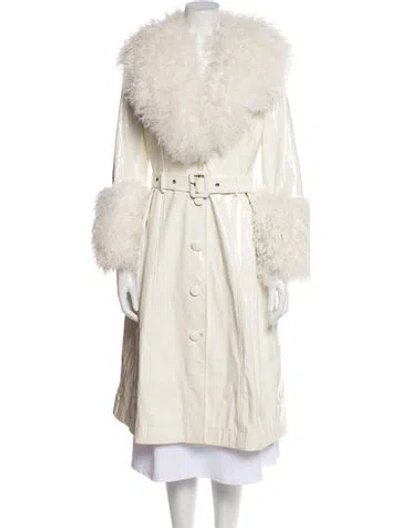 Pre-owned Saks Potts Lamb Leather Fur Coat In Neutral