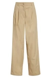 Saks Potts Lele Baggy Straight Leg Pants In Oat