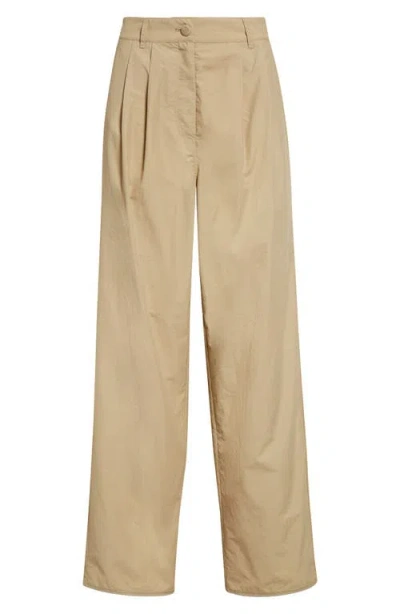 Saks Potts Lele Baggy Straight Leg Pants In Oat