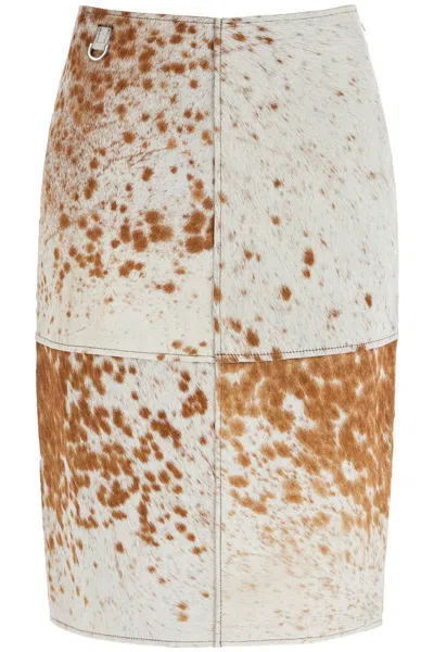 Saks Potts Printed Skirt In Beige