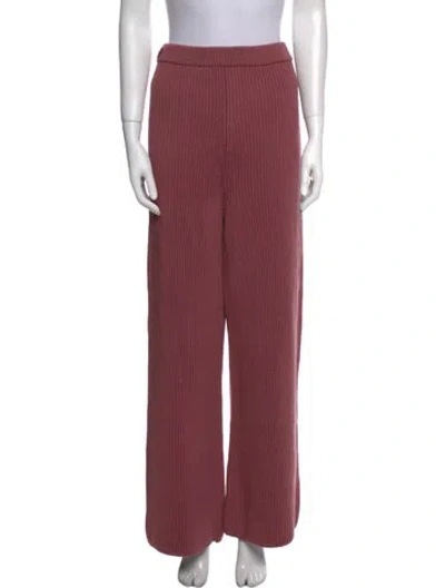 Pre-owned Saks Potts Merino Wool Wide Leg Pants W/ Tags In Pink