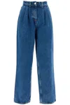 Saks Potts Shake Pleated Organic Cotton Jeans In Blue