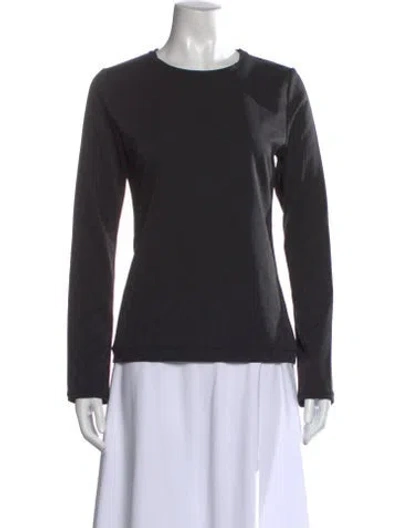 Pre-owned Saks Potts Patterned Crew Neck Top In Black