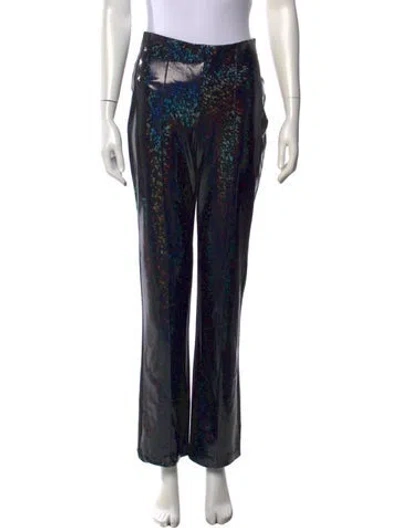 Pre-owned Saks Potts Patterned Flared Pants In Multi