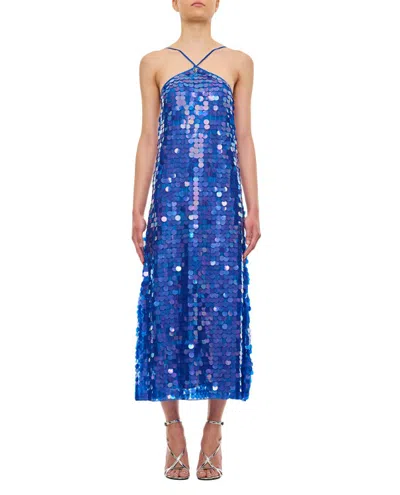 Saks Potts Polly Sequin Dress In Blue