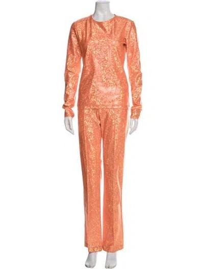 Pre-owned Saks Potts Printed Pant Set