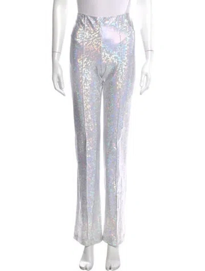 Pre-owned Saks Potts Printed Straight Leg Pants