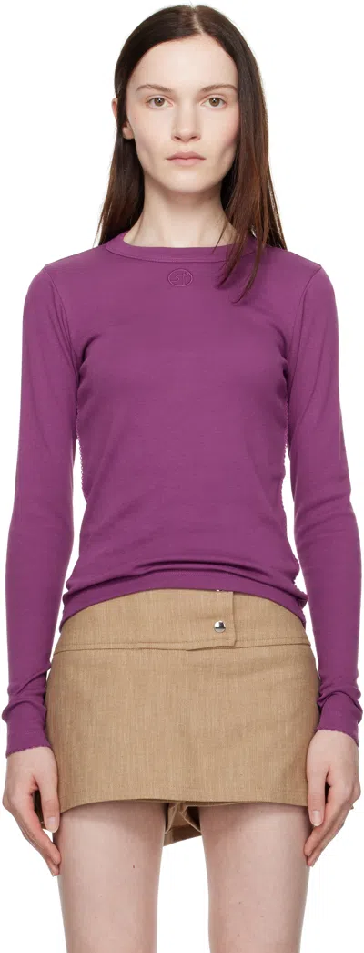 Saks Potts Purple Eloise Longsleeve T-shirt In Plum