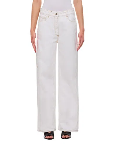 Saks Potts Salma Wide Leg Denim Pants In White