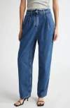 Saks Potts Shake Pleated Organic Cotton Jeans