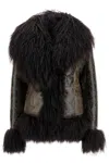 Saks Potts Shearling Bon Jacket For In Distressed Brown (brown)