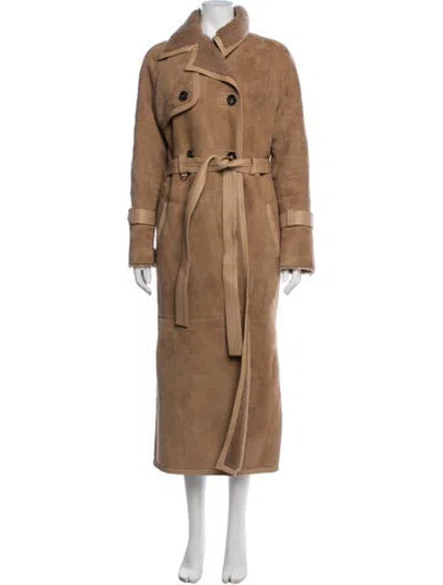 Pre-owned Saks Potts Shearling Coat In Brown