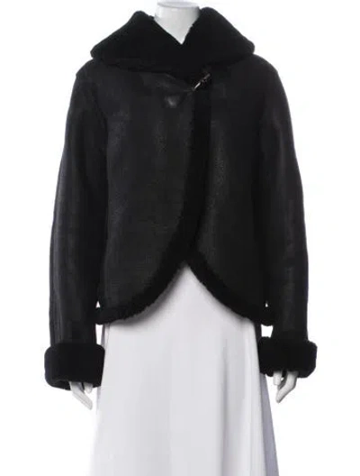 Pre-owned Saks Potts Shearling Jacket In Black