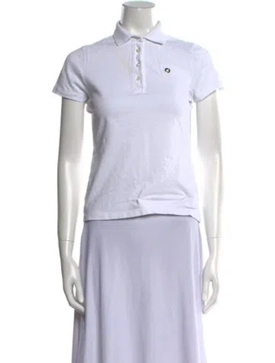 Pre-owned Saks Potts Short Sleeve Polo In White