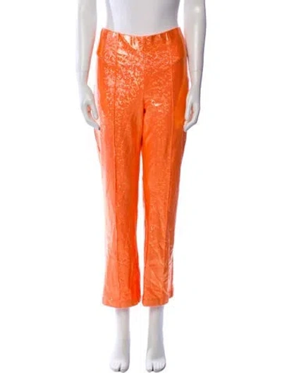 Pre-owned Saks Potts Straight Leg Pants In Orange