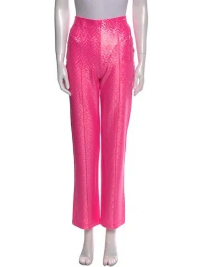 Pre-owned Saks Potts Straight Leg Pants In Pink