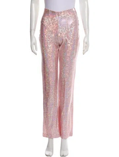 Pre-owned Saks Potts Straight Leg Pants In Pink