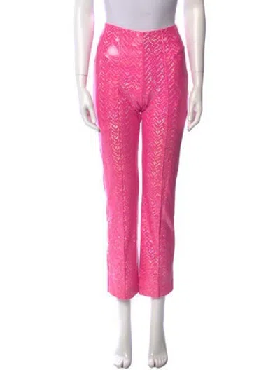 Pre-owned Saks Potts Straight Leg Pants In Pink