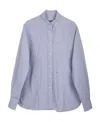 Saks Potts Stripe-print Long-sleeved Shirt In Blue