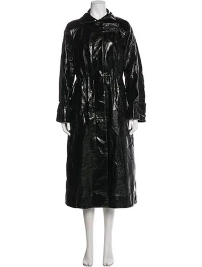 Pre-owned Saks Potts Trench Coat In Black