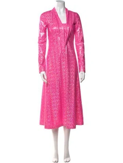 Pre-owned Saks Potts V-neck Midi Length Dress