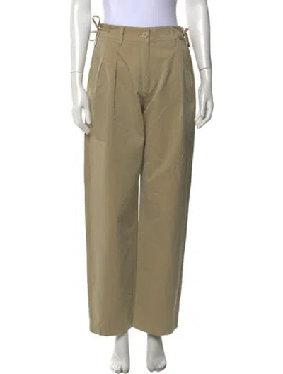 Pre-owned Saks Potts Wide Leg Pants In Neutral