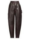 Saks Potts Woman Pants Dark Brown Size M Lambskin In Brown