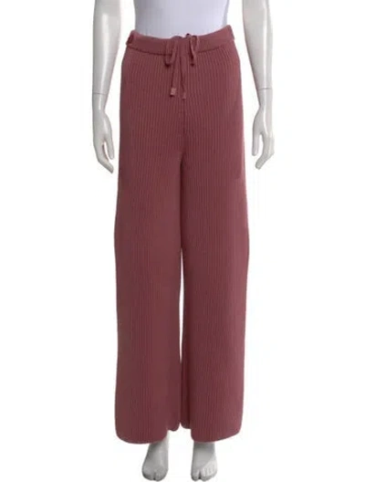 Pre-owned Saks Potts Wool Wide Leg Pants In Pink