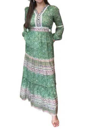 Sal Rosa Creation Maxi Dress In Green