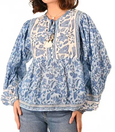 Sal Rosa Melia Top In Bluebell In Silver