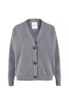 Salanida Women's Bene 100% Merino Cardigan Light Grey In Gray