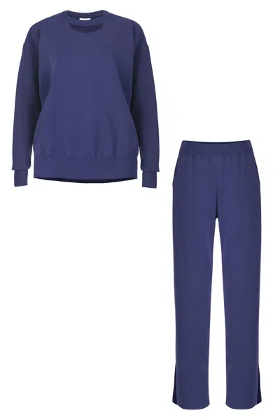 Salanida Women's Blue Ora & Rotondo Merino Co-ord In Navy