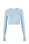 Salanida Women's Brera Merino Crop Top Light Blue In Blue