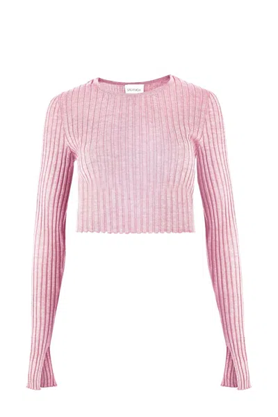 Salanida Women's Brera Merino Crop Top Pink