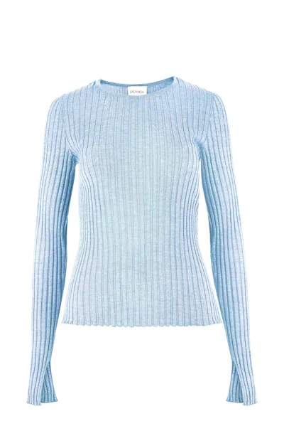 Salanida Women's Brera Merino Long-sleeve Top Light Blue