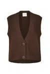 Salanida Women's Brown Melody Mohair Vest Chocolate In Brown