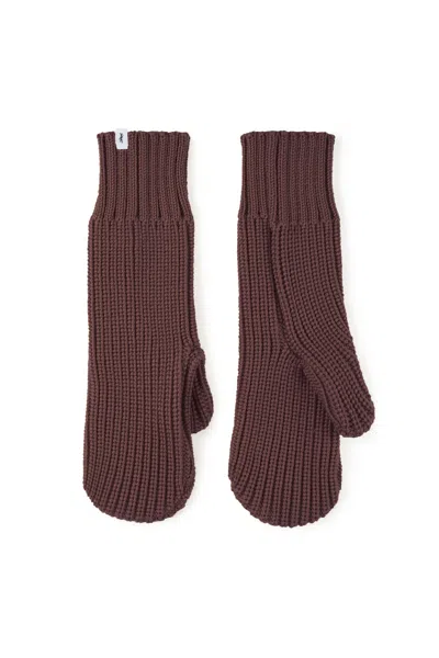 Salanida Women's Brown Nonna 100% Merino Mittens Chocolate
