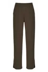 Salanida Women's Brown Ora 100% Merino Pants Khaki *limited Edition* In Brown