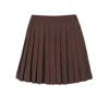Salanida Women's Brown Piccolo Pleated Merino Mini Skirt Chocolate In Brown