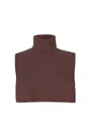Salanida Women's Brown Punto 100% Merino Bib Neck Chocolate In Brown