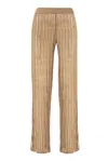 Salanida Women's Brown Sole Linen Beach Pants Caramel In Brown