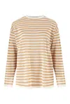 Salanida Women's Brown Tanto Linen Long-sleeve Top Striped Caramel In Brown