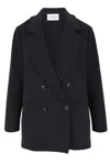 Salanida Women's Forza Knitted 100% Merino Blazer Black In Black