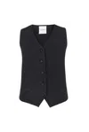 Salanida Women's Galante Knitted 100% Merino Waistcoat Black In Black