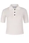 Salanida Women's Madonna Polo Top White In White