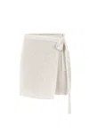 Salanida Women's Mare 100% Linen Wrap Skirt White In White